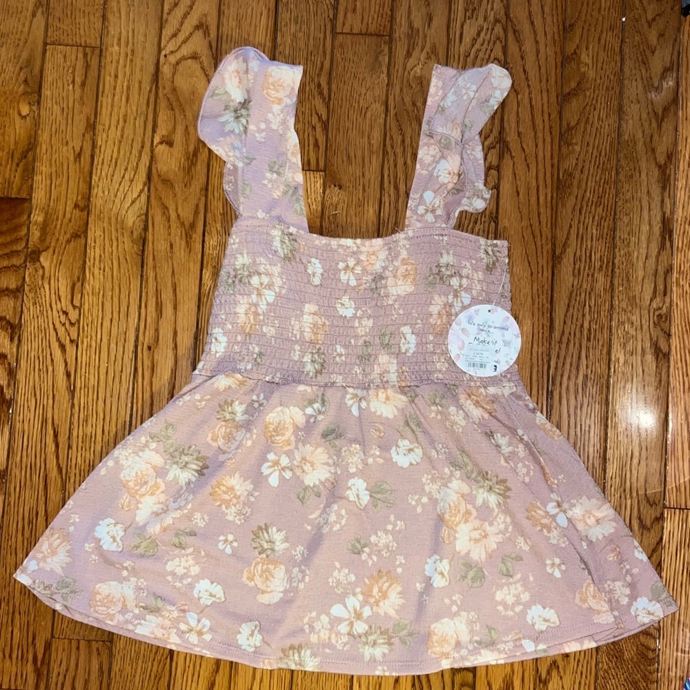 Love + Joy by FCT with Love Francescas smocked float tank top mauve NWT